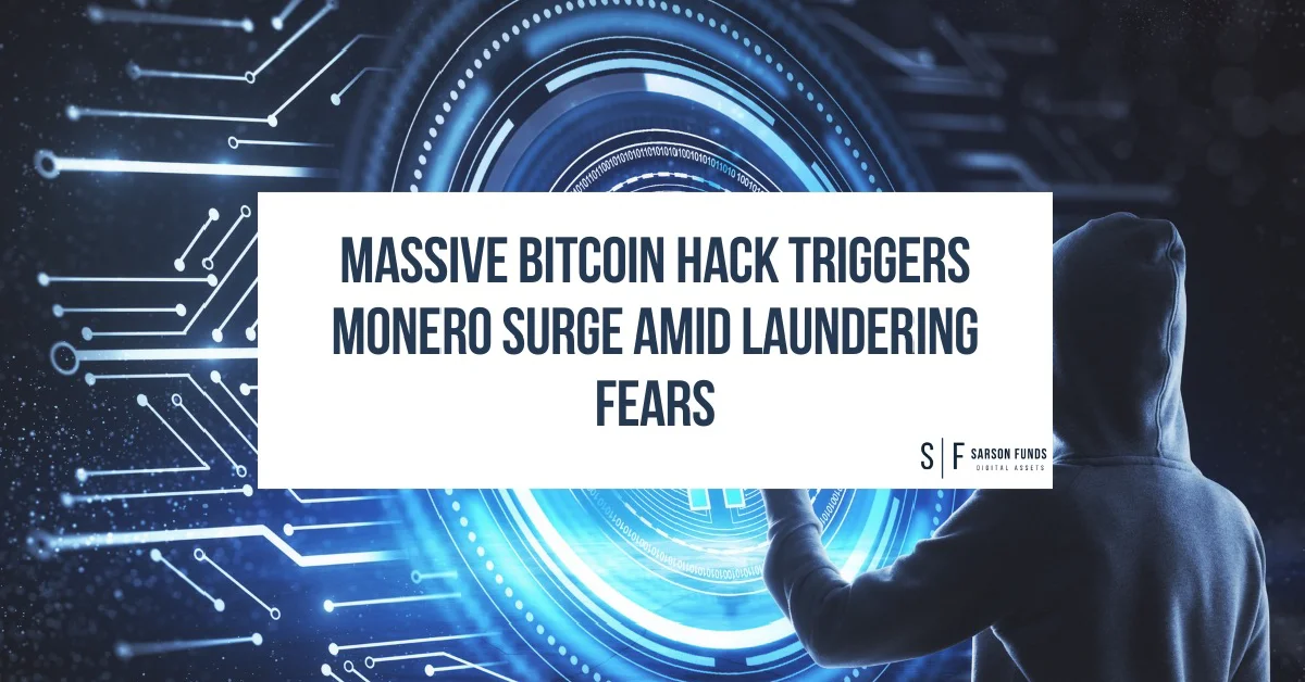 Hacker illustration representing Bitcoin theft and Monero price surge amid laundering concerns